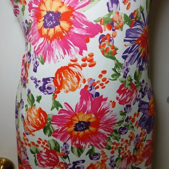Floral‎ Maxi Dress Women's Small Pockets Boho Cottagecore Summer Spring Garden - Picture 5 of 6